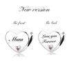 New Women's S925 Sterling Silver Hearts Family Charms For Bracelets