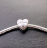 S925 Silver Niece Charm Heart Bead For Bracelet
