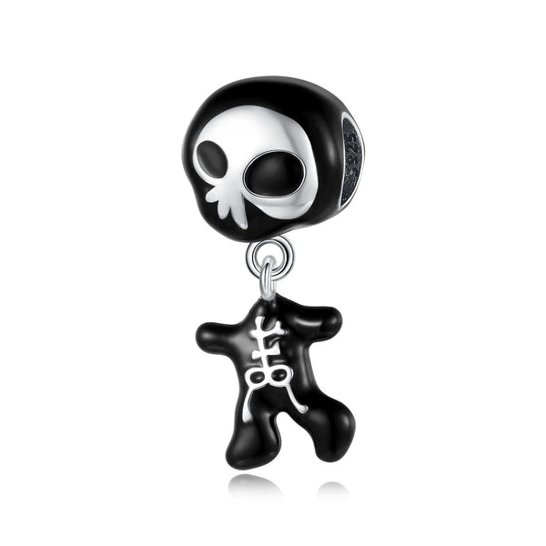 S925 Silver Baby Skull Charm