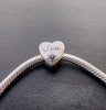 S925 Silver Son Charm Heart Bead For Bracelet