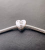 S925 Silver New Alphabet Initial Letter U Heart Charm For Bracelet and Necklace