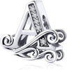 S925 Alphabet 26 Letter Initial Charms For Most Bracelet and Necklace