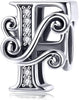 S925 Alphabet 26 Letter Initial Charms For Most Bracelet and Necklace