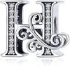 S925 Alphabet 26 Letter Initial Charms For Most Bracelet and Necklace