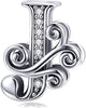 S925 Alphabet 26 Letter Initial Charms For Most Bracelet and Necklace