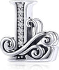 S925 Alphabet 26 Letter Initial Charms For Most Bracelet and Necklace