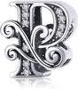 S925 Alphabet 26 Letter Initial Charms For Most Bracelet and Necklace