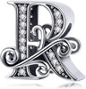 S925 Alphabet 26 Letter Initial Charms For Most Bracelet and Necklace
