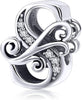 S925 Alphabet 26 Letter Initial Charms For Most Bracelet and Necklace