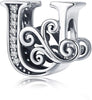 S925 Alphabet 26 Letter Initial Charms For Most Bracelet and Necklace