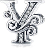 S925 Alphabet 26 Letter Initial Charms For Most Bracelet and Necklace
